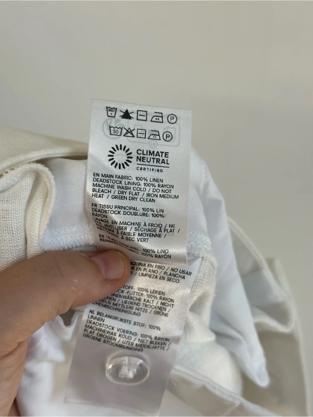Reformation White 100% Linen Trousers | Size 0